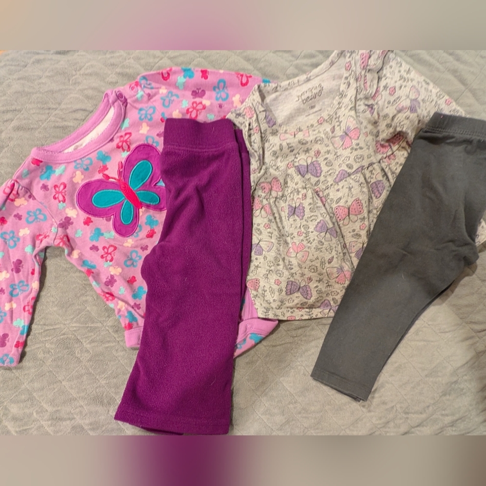 18M Girls' Butterfly Outfit Set